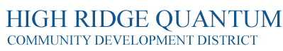 High Ridge Quantum Community Development District Logo